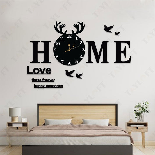 Our Sweet Home Wooden Clock For Wall Decor