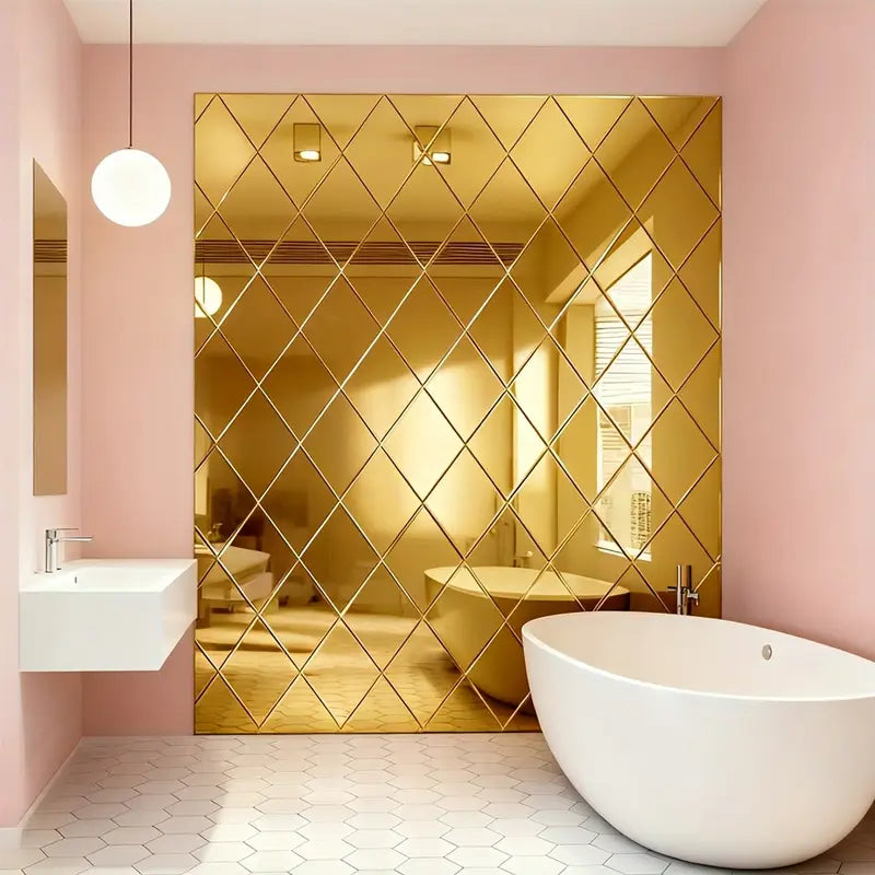 3D Ploygon Acrylic Mirror Wall Sticker