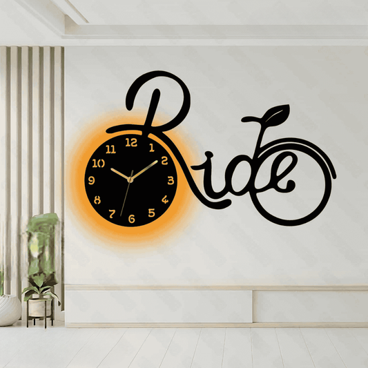 Ride Wooden Clock For Wall Decor