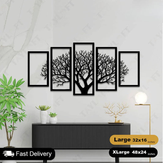 5 Frame Tree Panel For Wall Decor