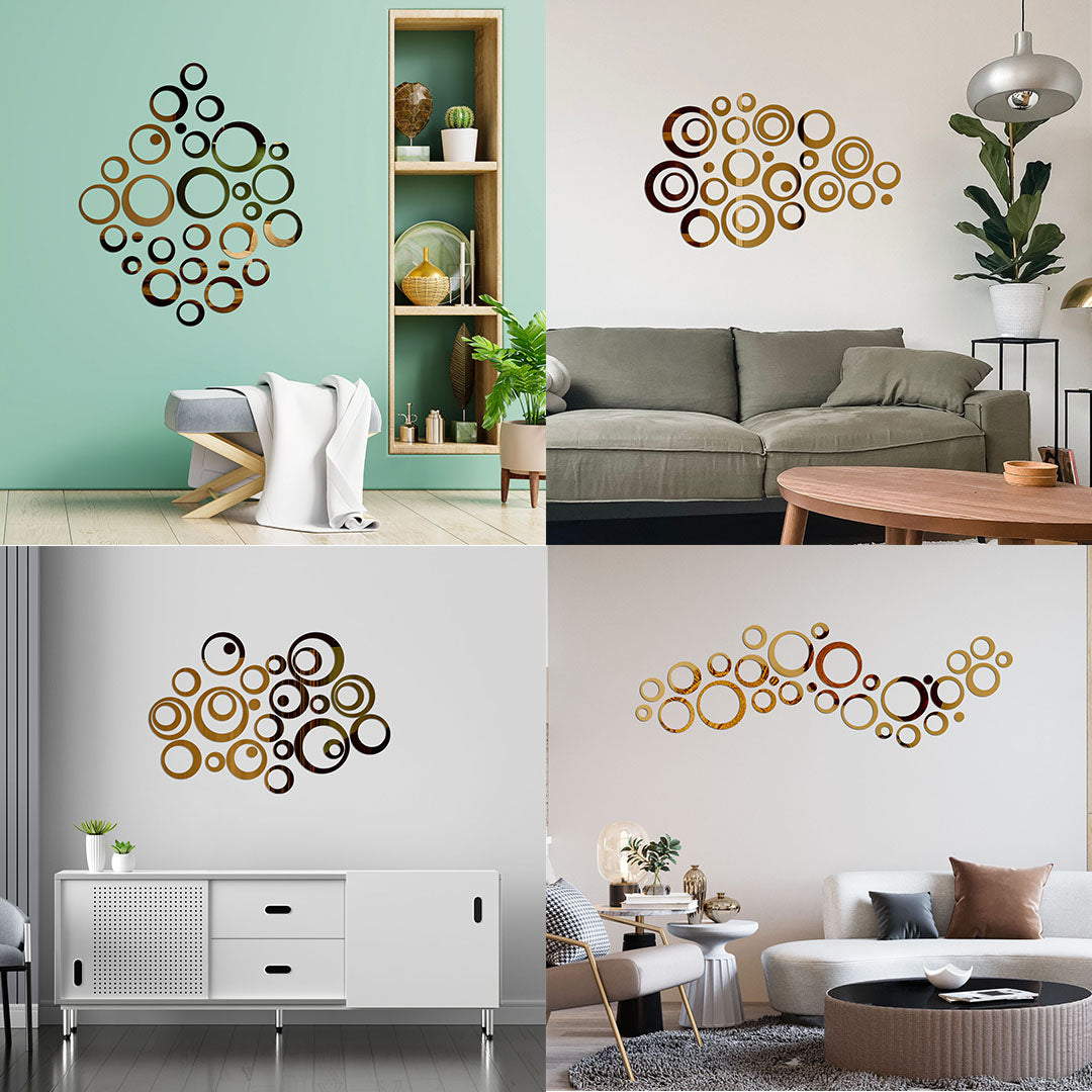 Acrylic Circle Ring Mirror Wall Decor