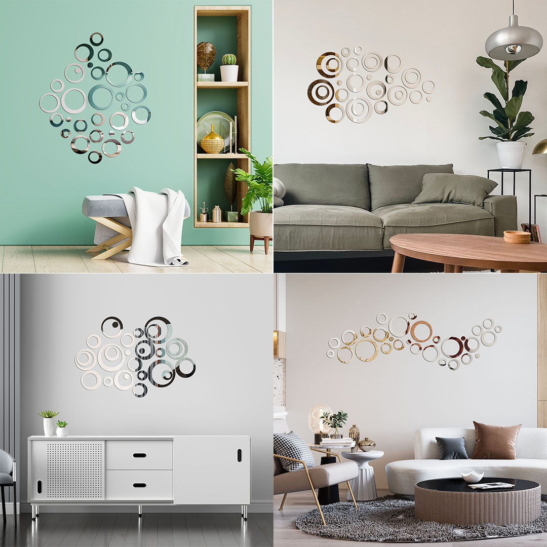 Acrylic Circle Ring Mirror Wall Decor