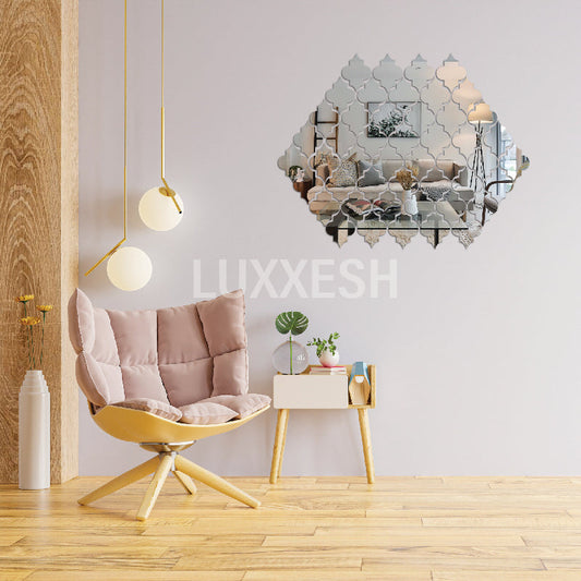 Acrylic Diamond Border Mirror Wall Decor