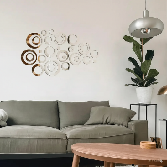 Acrylic Circle Ring Mirror Wall Decor
