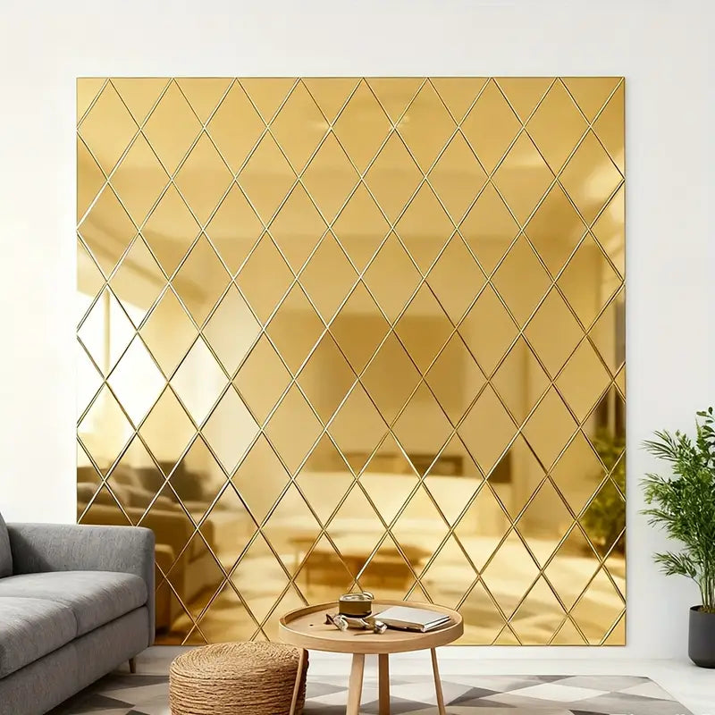 3D Ploygon Acrylic Mirror Wall Sticker