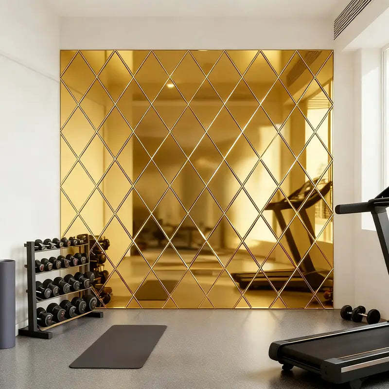 3D Ploygon Acrylic Mirror Wall Sticker