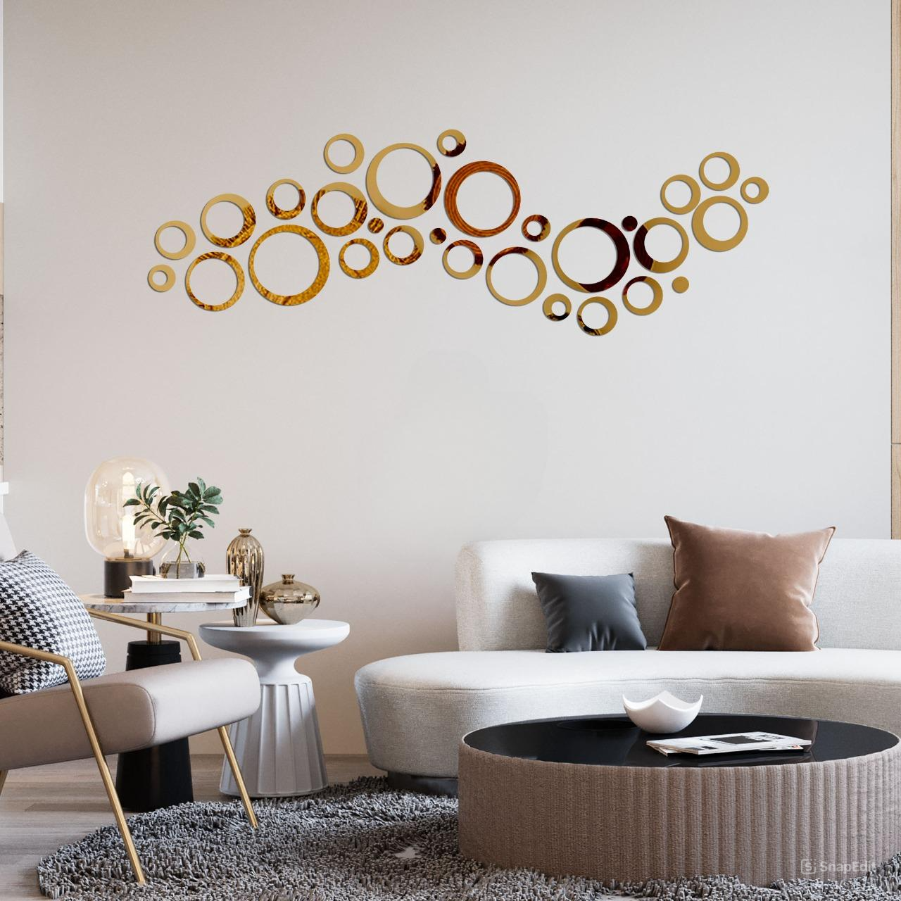Acrylic Circle Ring Mirror Wall Decor